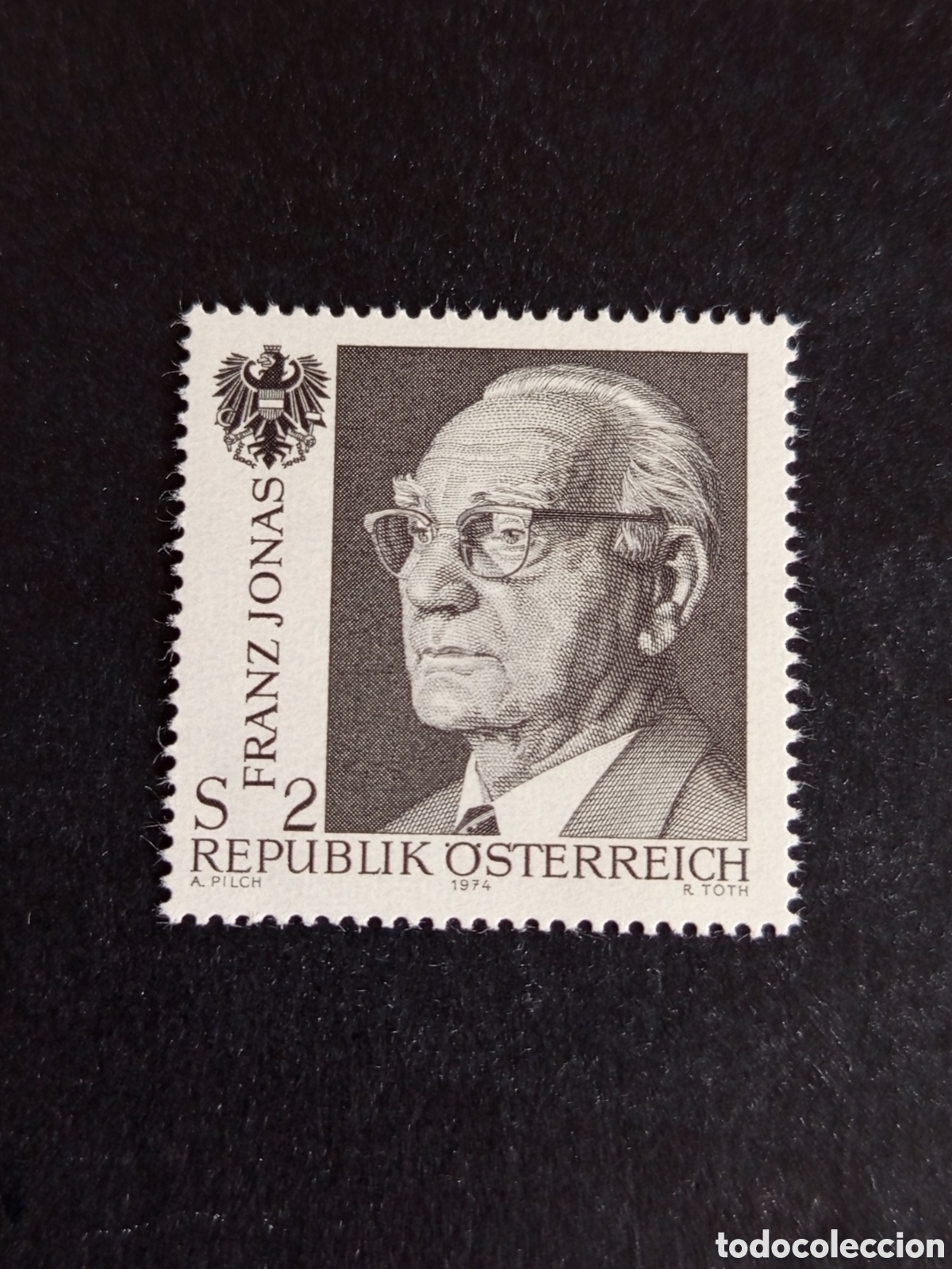 Sellos: AUSTRIA, 1974. Presidente Franz Jonas. Yvert 1287. Pedido m&iacute;nimo 3 &euro;. Ver fotos. Serie completa