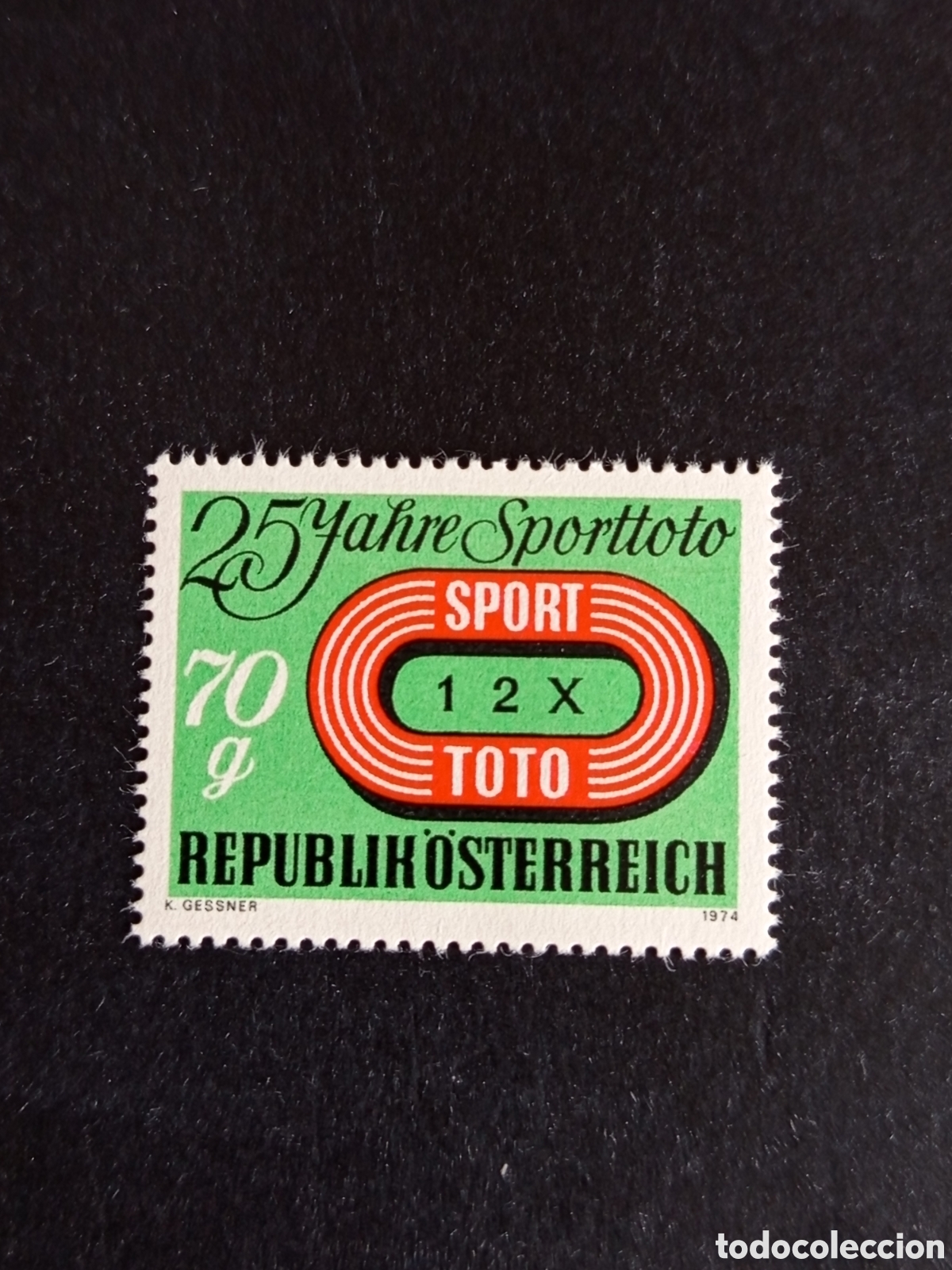 Francobolli: AUSTRIA, 1974. 1er Concurso del juego Sport -Toto. Yvert 1299 Pedido m&iacute;nimo 3 &euro;. Ver fotos.