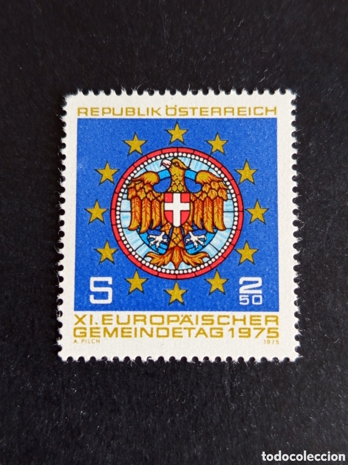 Sellos: AUSTRIA, 1975. Jornada de Municipios de Europa. Yvert 1313. Pedido m&iacute;nimo 3 &euro;. Ver fotos.