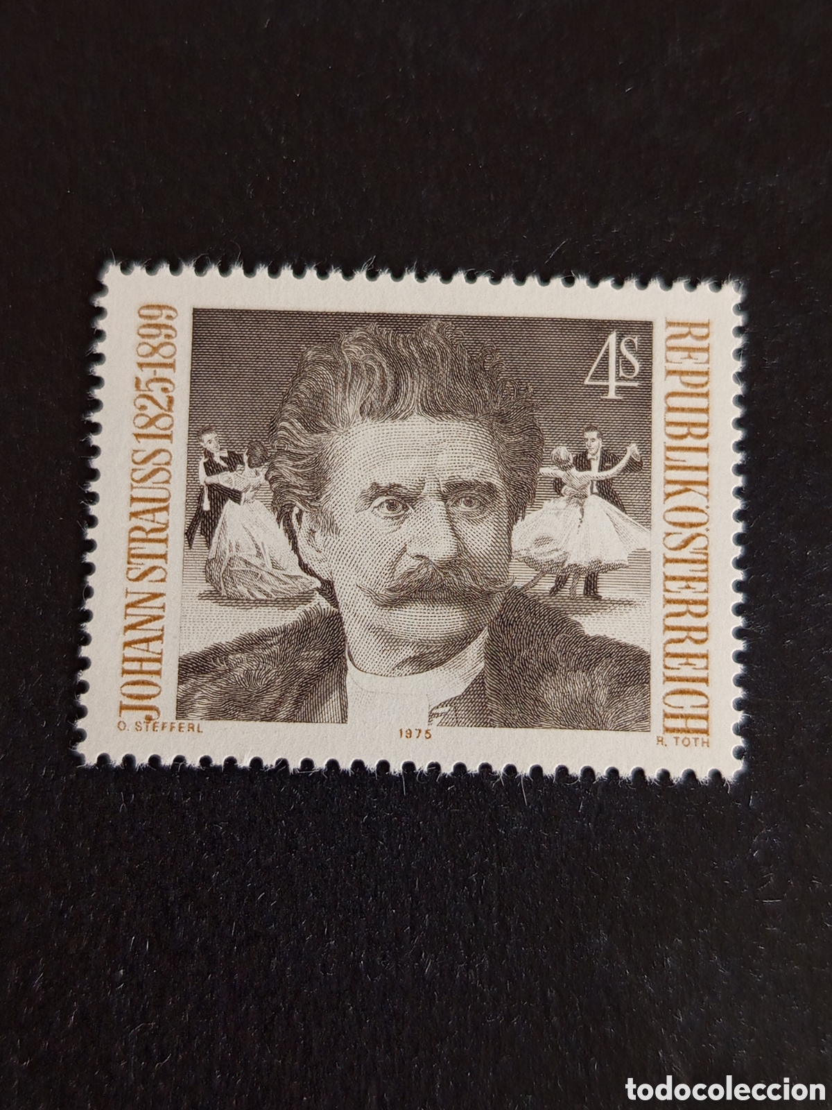 Sellos: AUSTRIA, 1975. Johann Strauss, hijo. Yvert 1324. Pedido m&iacute;nimo 3 &euro;. Ver fotos. Serie completa