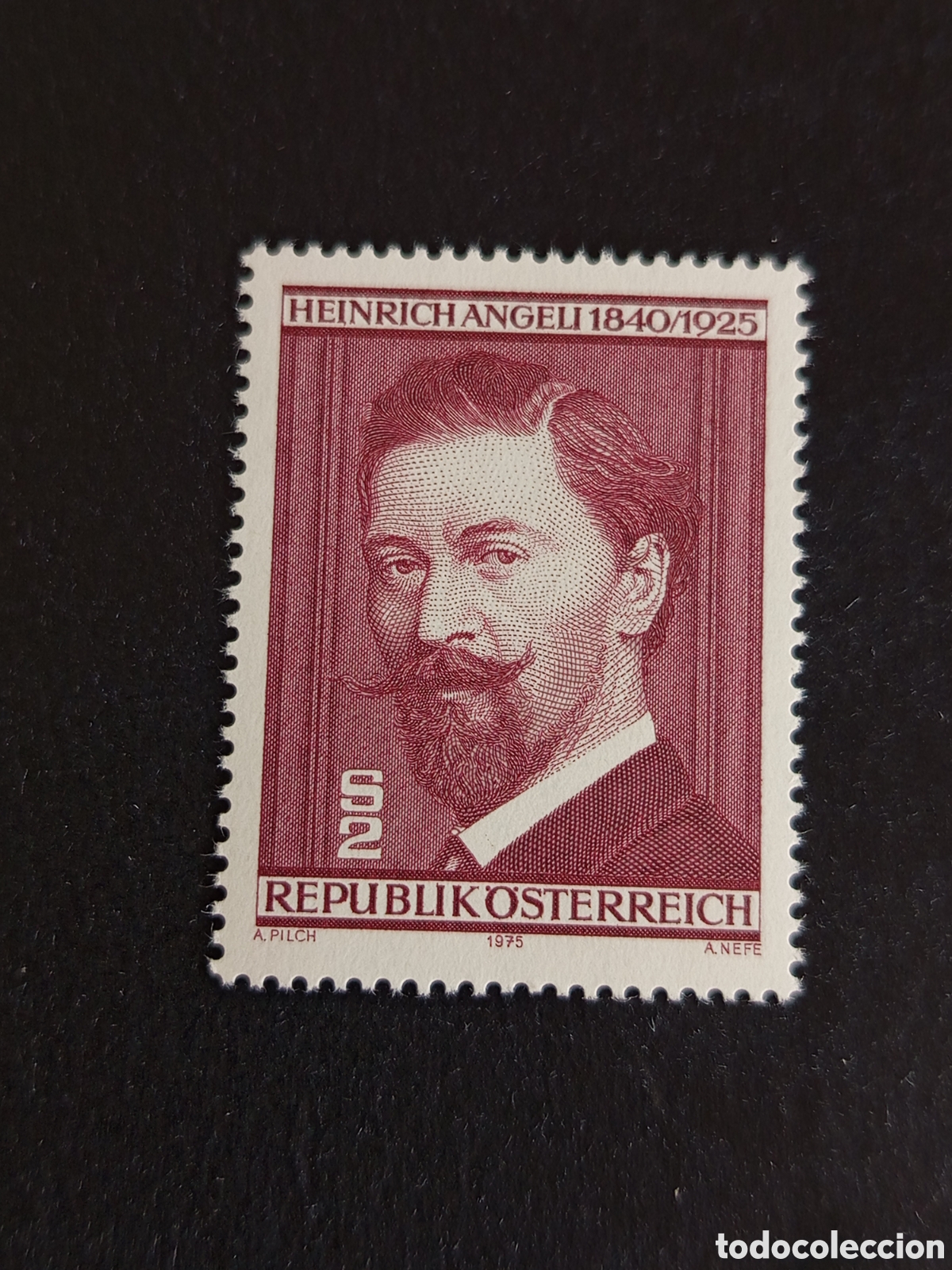 Sellos: AUSTRIA, 1975. Heinrich Angeli, pintor. Yvert 1323. Pedido m&iacute;nimo 3 &euro;. Ver fotos. Serie completa