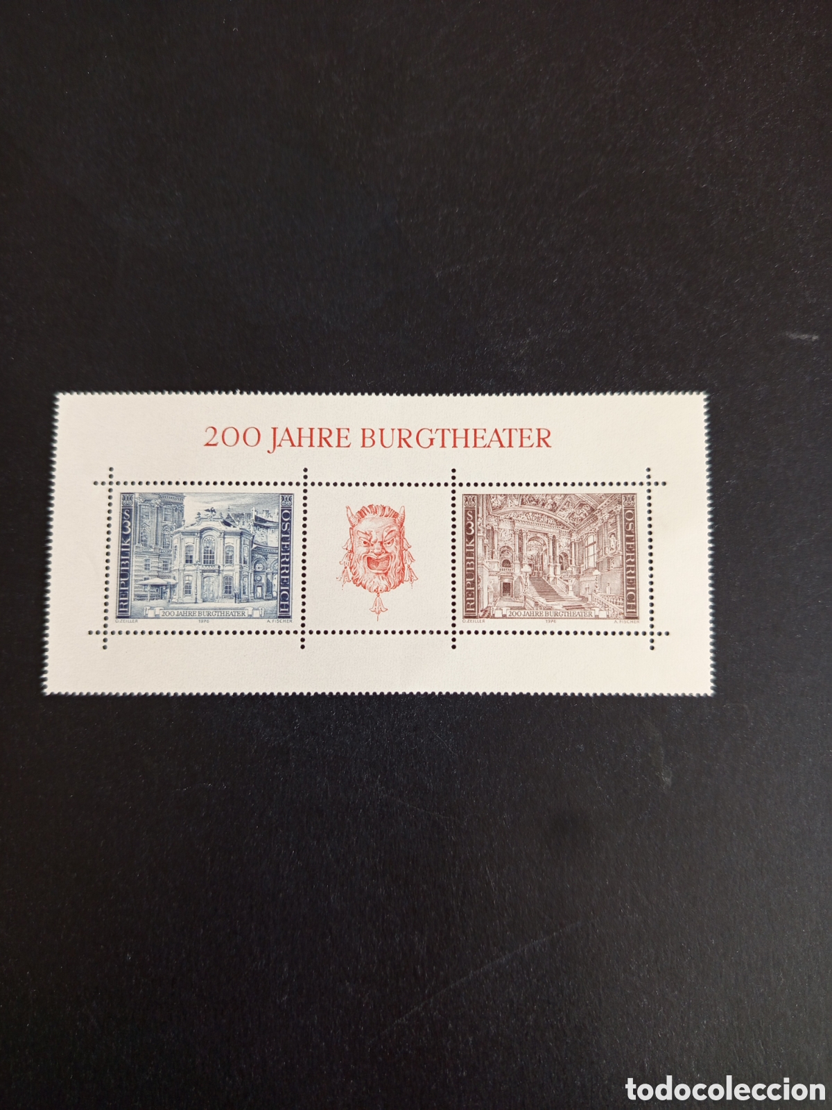 Sellos: AUSTRIA, 1976. Burgtheatre(Viena). Teatro Nacional. Yvert HB 8. Pedido m&iacute;nimo 3 &euro;. Ver fotos.