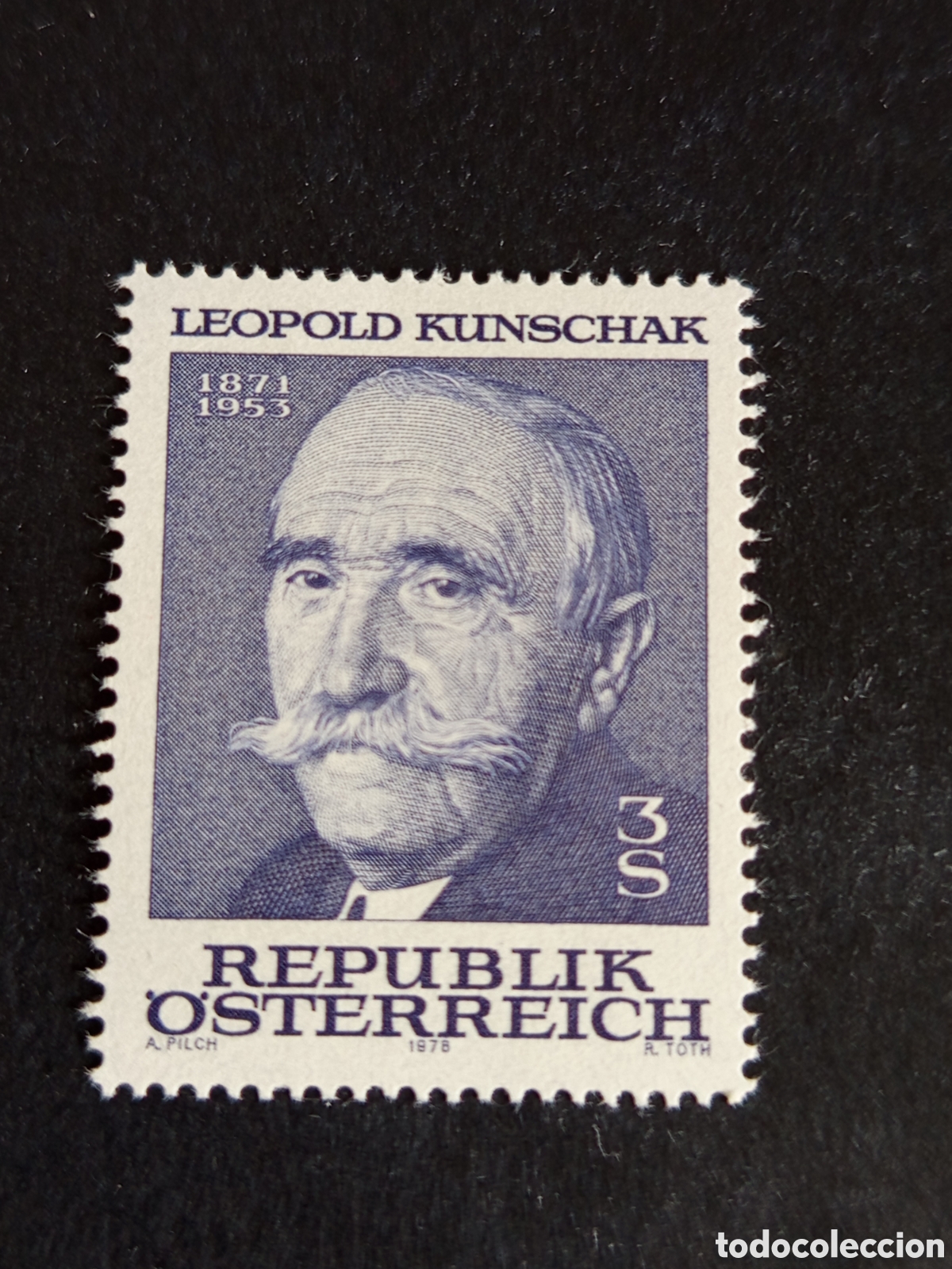 Sellos: AUSTRIA, 1978. Leopold Kunschsk, pol&iacute;tico. Yvert 1398. Pedido m&iacute;nimo 3 &euro;. Ver fotos. Serie completa