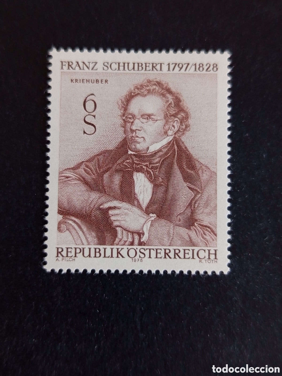 Sellos: AUSTRIA, 1978. Franz Schubert, compositor. Yvert 1419. Pedido m&iacute;nimo 3 &euro;. Ver fotos. Serie completa