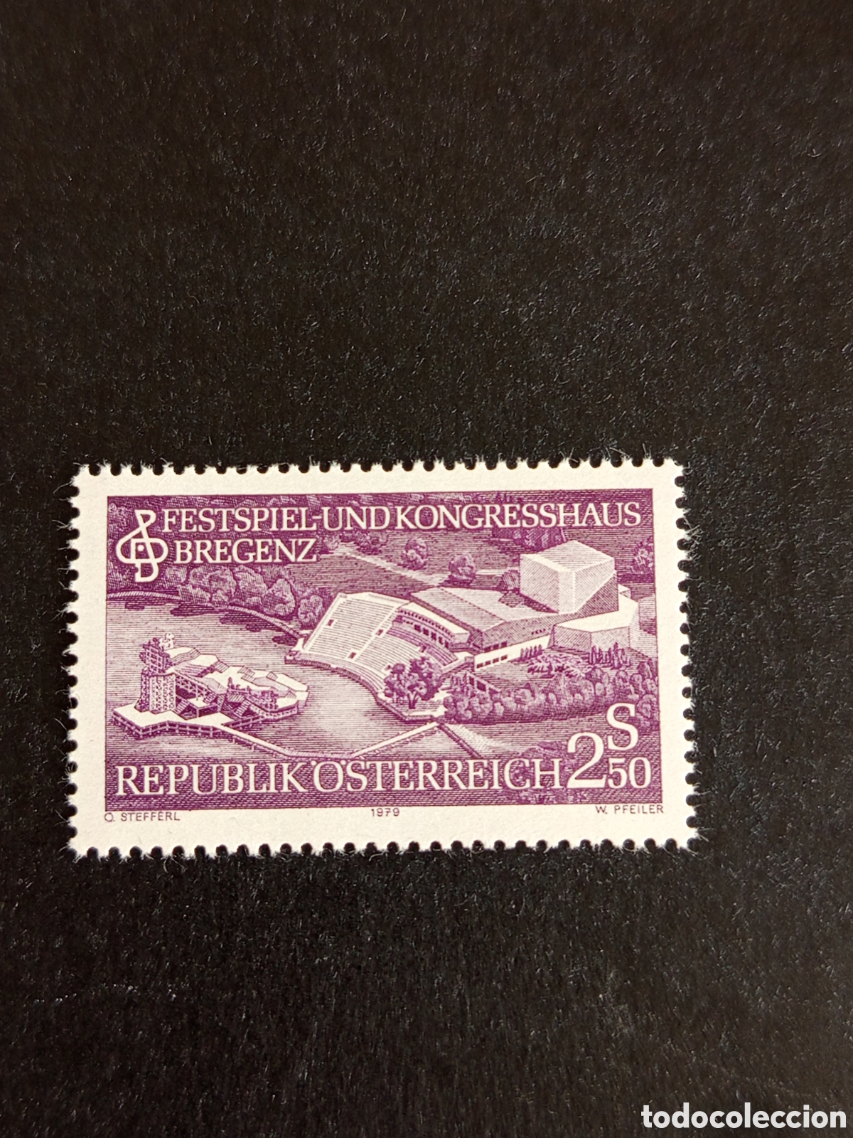 Sellos: AUSTRIA, 1979. Teatro de Bregenz. Edificio. Yvert 1451. Pedido m&iacute;nimo 3 &euro;. Ver fotos. Serie completa