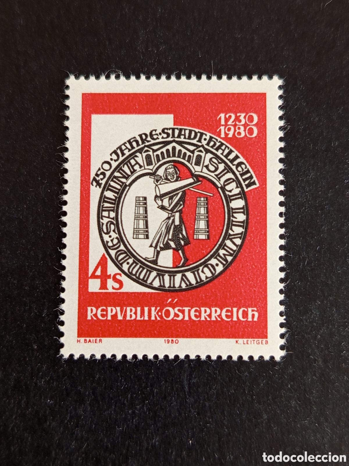 Sellos: AUSTRIA, 1980. Villa de Hallein. Sello. Yvert 1466. Pedido m&iacute;nimo 3 &euro;. Ver fotos. Serie completa