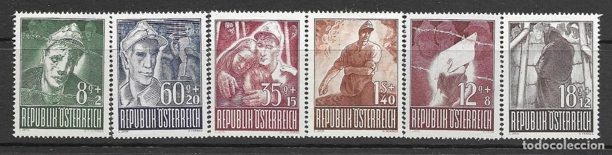 Sellos: AUSTRIA-1947-*NUEVOS CON FIJASELLO- PRO- PRIAIONEROS DE GUERRA- SERIE COMPLETA