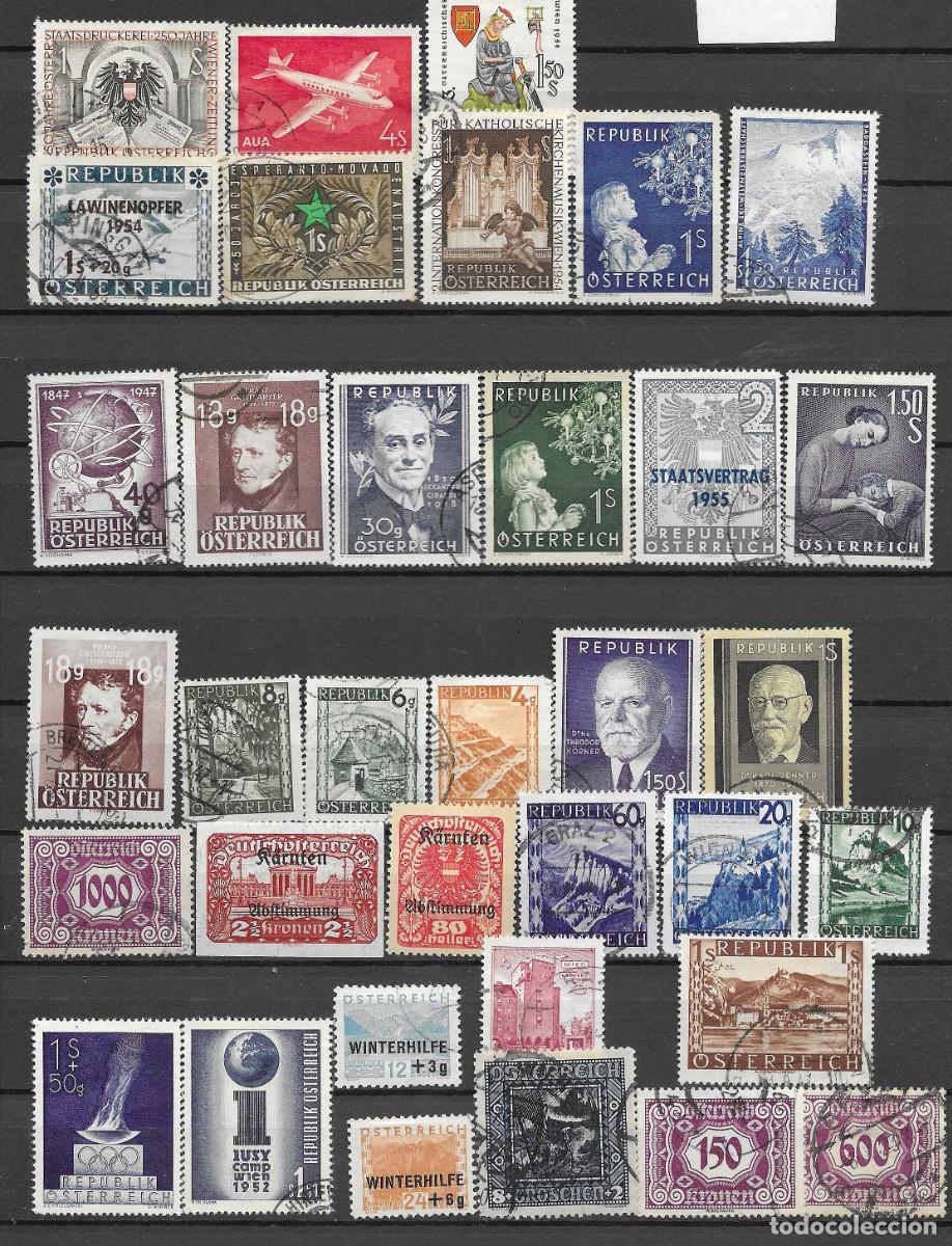Sellos: AUSTRIA- CARPETA SELLOS USADOS DE AUSTRIA , EN BUEN ESTADO - VARIOS A&Ntilde;OS