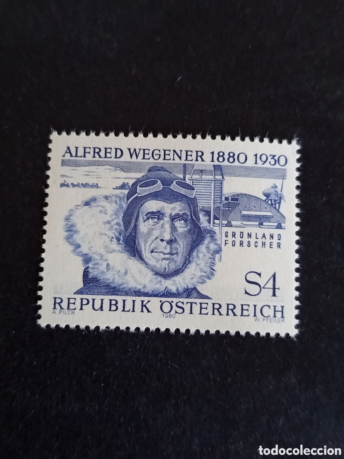 Sellos: AUSTRIA, 1980. Alfred Wegener, geof&iacute;sico. Yvert 1489. Pedido m&iacute;nimo 3 &euro;. Ver fotos. Serie completa