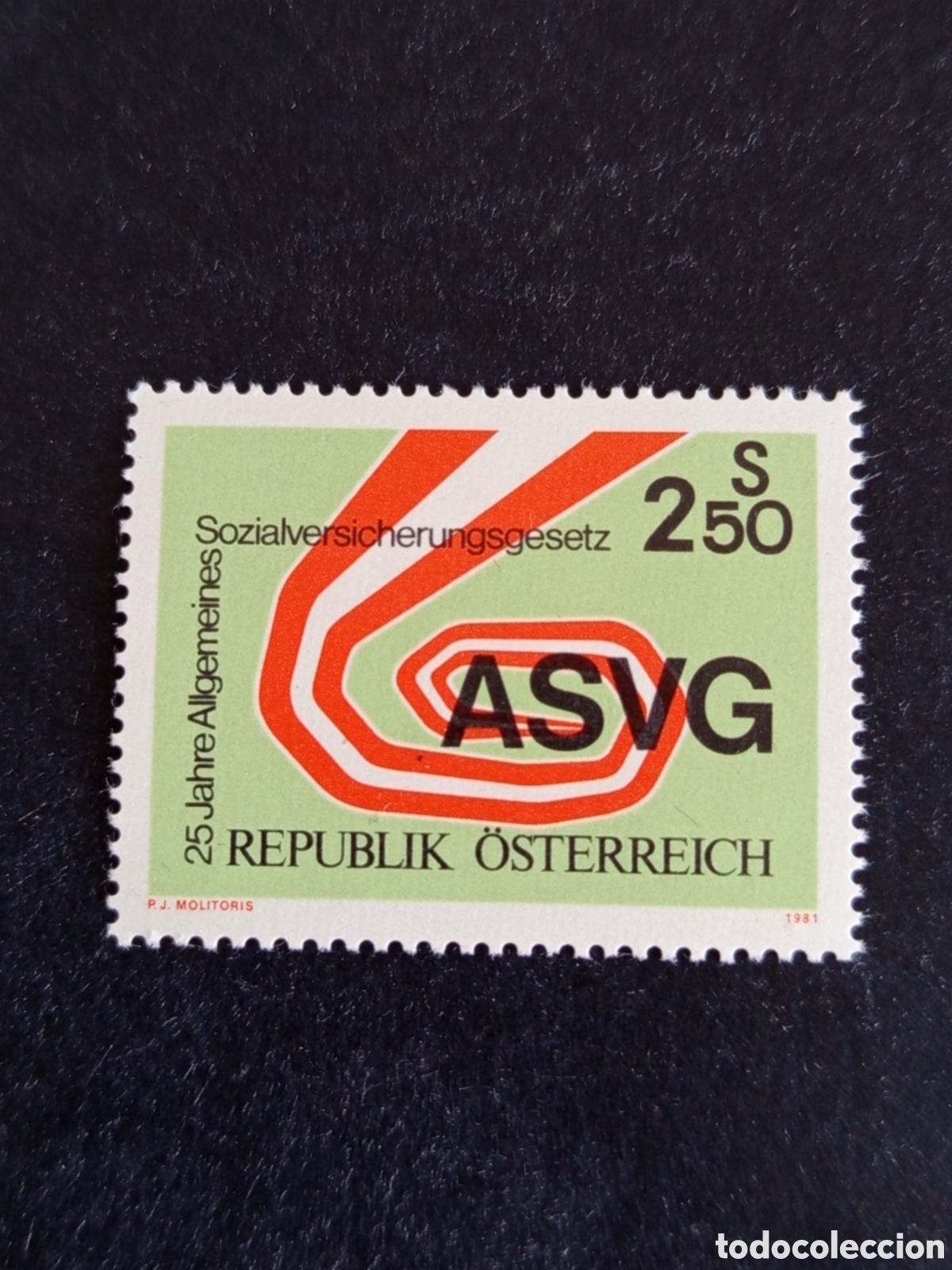 Sellos: AUSTRIA, 1981. 25 Aniversario de la Seguridad Social. Yvert 1493. Pedido m&iacute;nimo 3 &euro;. Ver fotos.