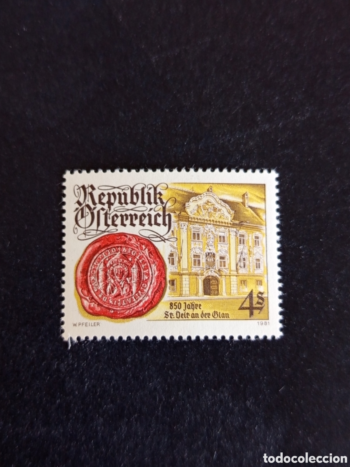 Sellos: AUSTRIA, 1981. Ayuntamiento y sello de la Villa de Saint Veit an der Glan.Yv 1504.Pedido m&iacute;nimo 3 &euro;