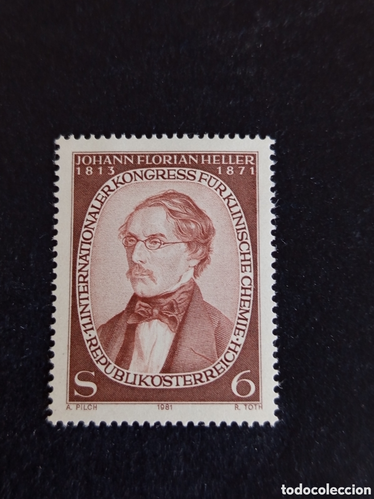 Sellos: AUSTRIA, 1981. Johann Florian Heller, qu&iacute;mico. Yvert 1505. Pedido m&iacute;nimo 3 &euro;. Ver fotos.