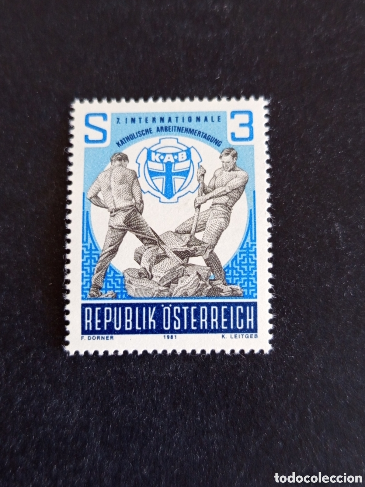 Sellos: AUSTRIA, 1981. D&iacute;a del trabajador cat&oacute;lico. Yvert 1517. Pedido m&iacute;nimo 3 &euro;. Ver fotos. Serie completa