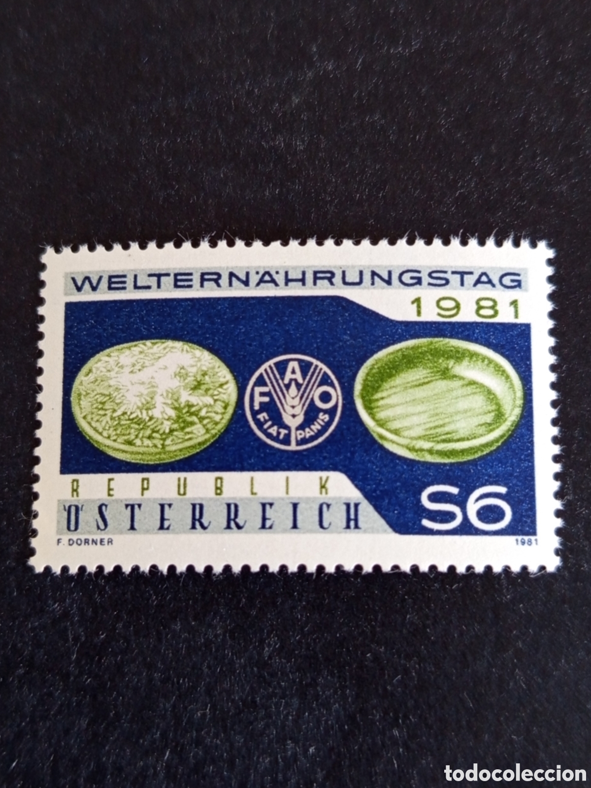 Sellos: AUSTRIA, 1981. Jornada Mundial de la Alimentaci&oacute;n. Yvert 1515. Pedido m&iacute;nimo 3 &euro;. Ver fotos.