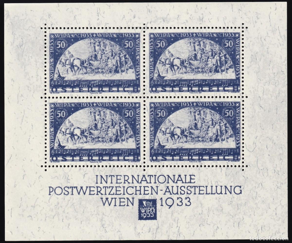 Sellos: Austria, 1933 Y&T. HB 1 /**/, Exposici&oacute;n Filat&eacute;lica WIPA 1933