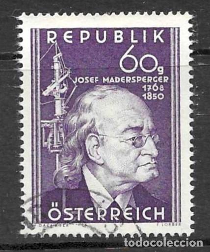 Sellos: AUSTRIA- 1950- USADOS - CENTENERIO DE LA MUERTE DEL INVENTOR DE LA MAQUINA DE COSER