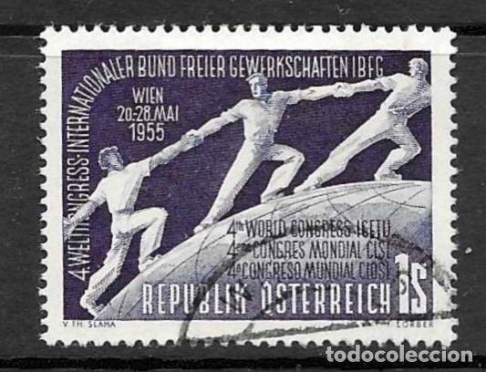 Sellos: AUSTRIA- 1955- USADOS - CONGRESO INTERNACIONAL DE LA CONFEDERACION DE LOS SINDICATOS