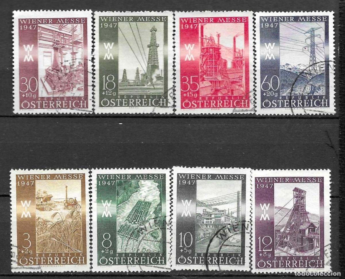 Sellos: AUSTRIA- 1947- USADOS - FERIA DE VIENA- SERIE COMPLETA