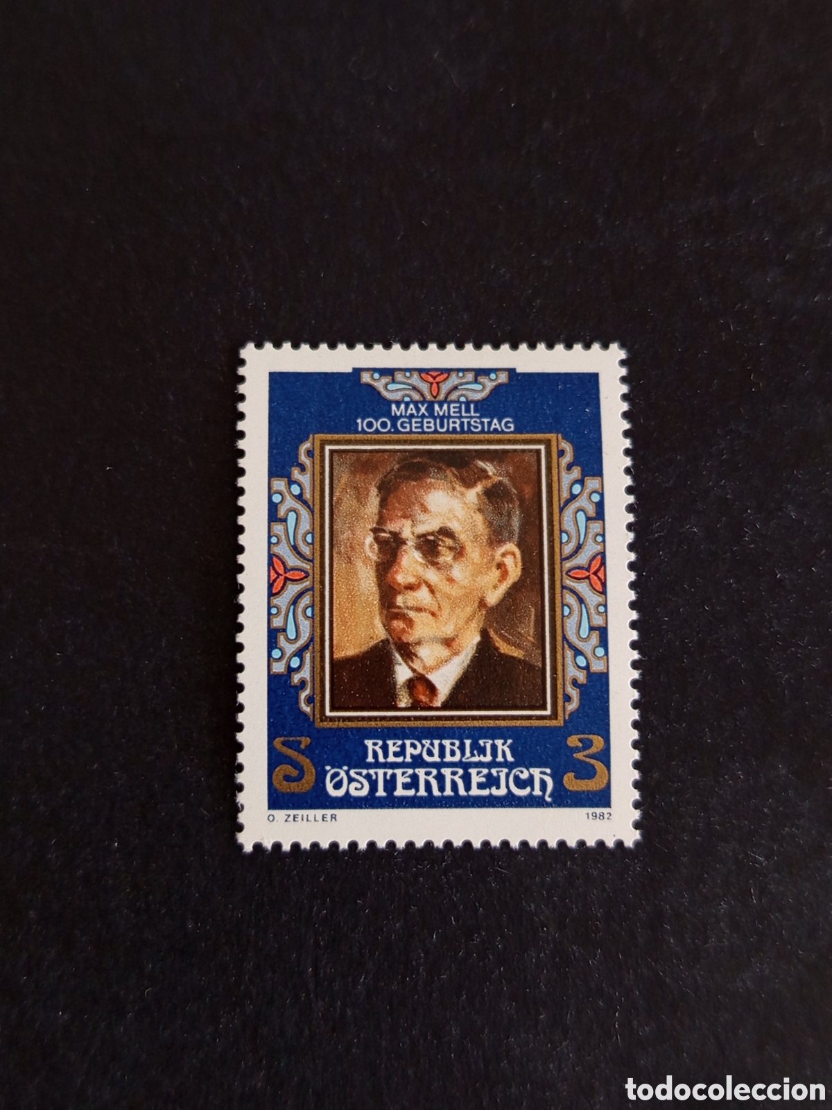 Sellos: AUSTRIA, 1982. Max Mell, escritor. Yvert 1552. Pedido m&iacute;nimo 3 &euro;. Ver fotos. Serie completa en nuevo
