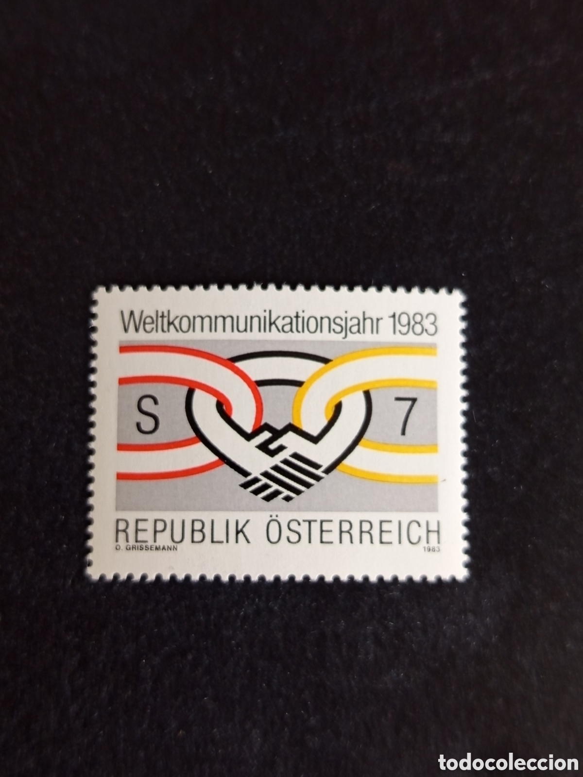 Sellos: AUSTRIA, 1983. A&ntilde;o Mundial de la Comunicaci&oacute;n. Yvert 1560. Pedido m&iacute;nimo 3 &euro;. Ver fotos.
