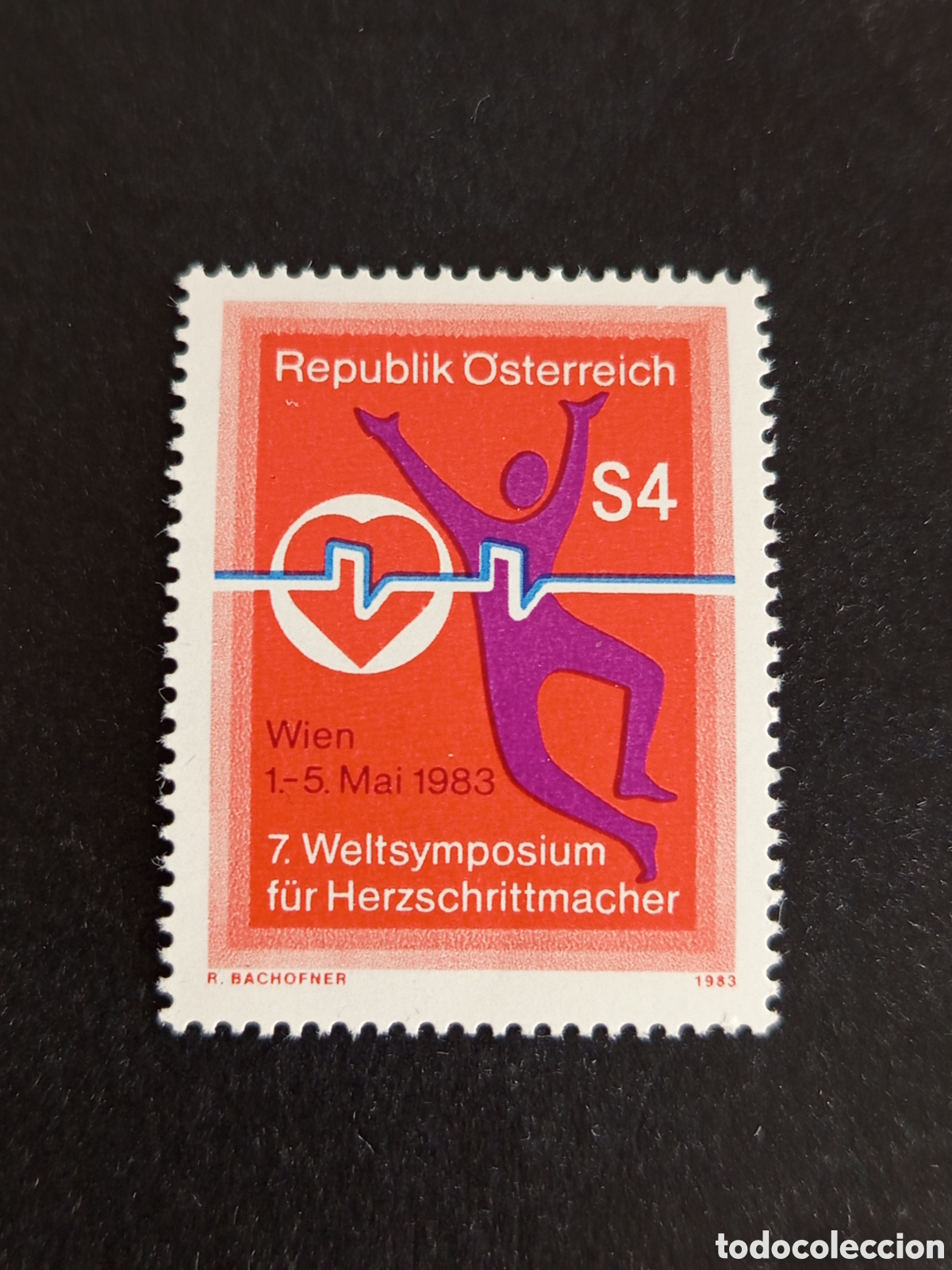 Sellos: AUSTRIA, 1983. Simposio Simulador card&iacute;aco. Yvert 1566. Pedido m&iacute;nimo 3 &euro;. Ver fotos.Serie completa
