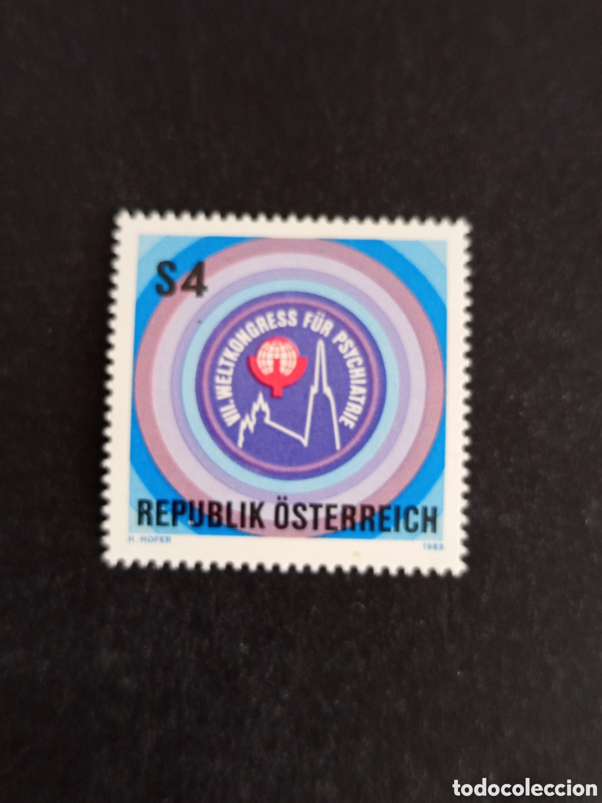 Sellos: AUSTRIA, 1983. Congreso Mundial de Psiquiatr&iacute;a. Yvert 1574. Pedido m&iacute;nimo 3 &euro;. Ver fotos.
