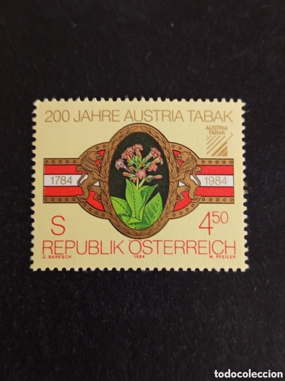 Sellos: AUSTRIA, 1984. Monopolio del tabaco. Vitola. Yvert 1598. Pedido m&iacute;nimo 3 &euro;. Ver fotos.Serie completa
