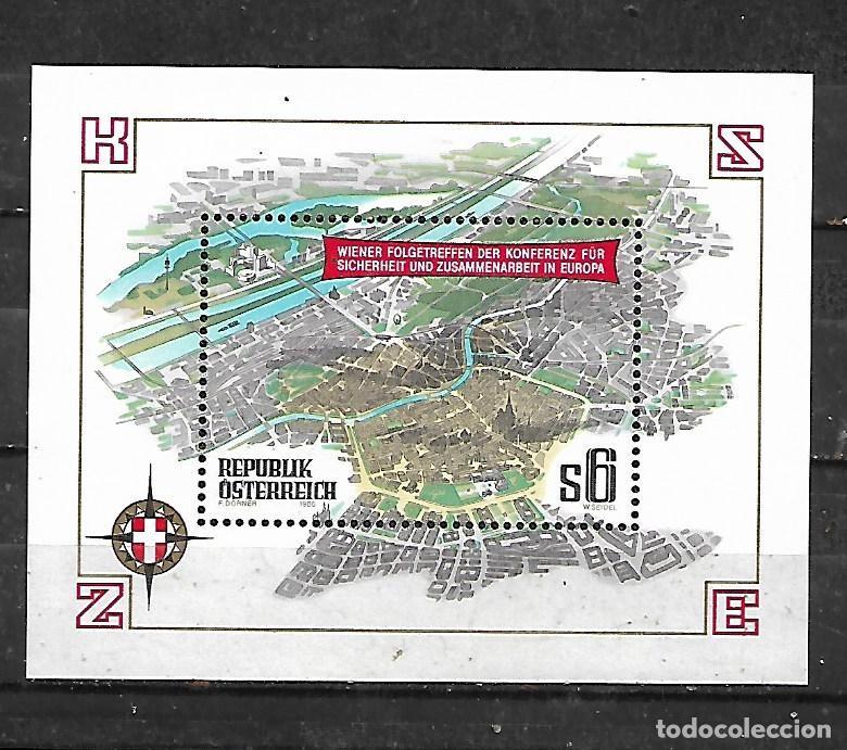 Sellos: 1986: HOJA SOUVENIR &rdquo;Conferencia sobre la Seguridad y Cooperaci&oacute;n en Europa. Viena&rdquo; (mnh**)