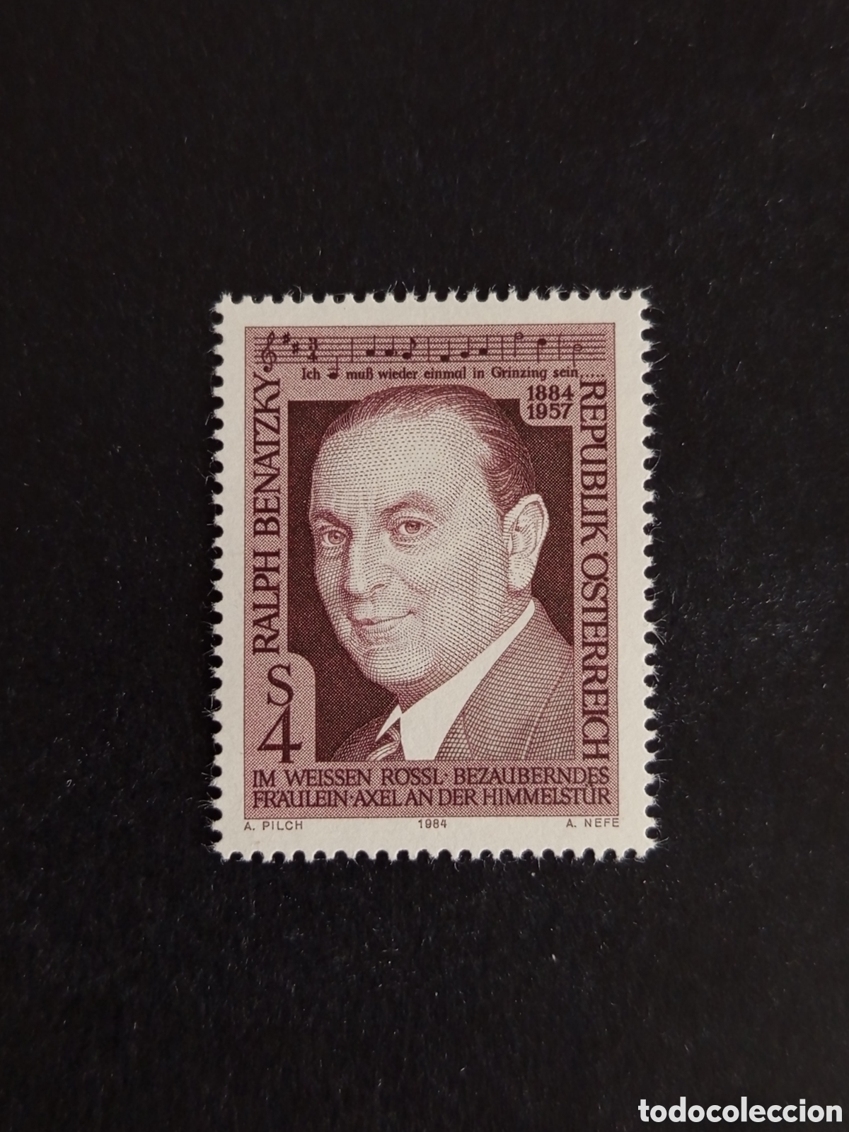 Sellos: AUSTRIA, 1984. Ralph Benatzky, compositor. Yvert 1610. Pedido m&iacute;nimo 3 &euro;. Ver fotos. Serie completa