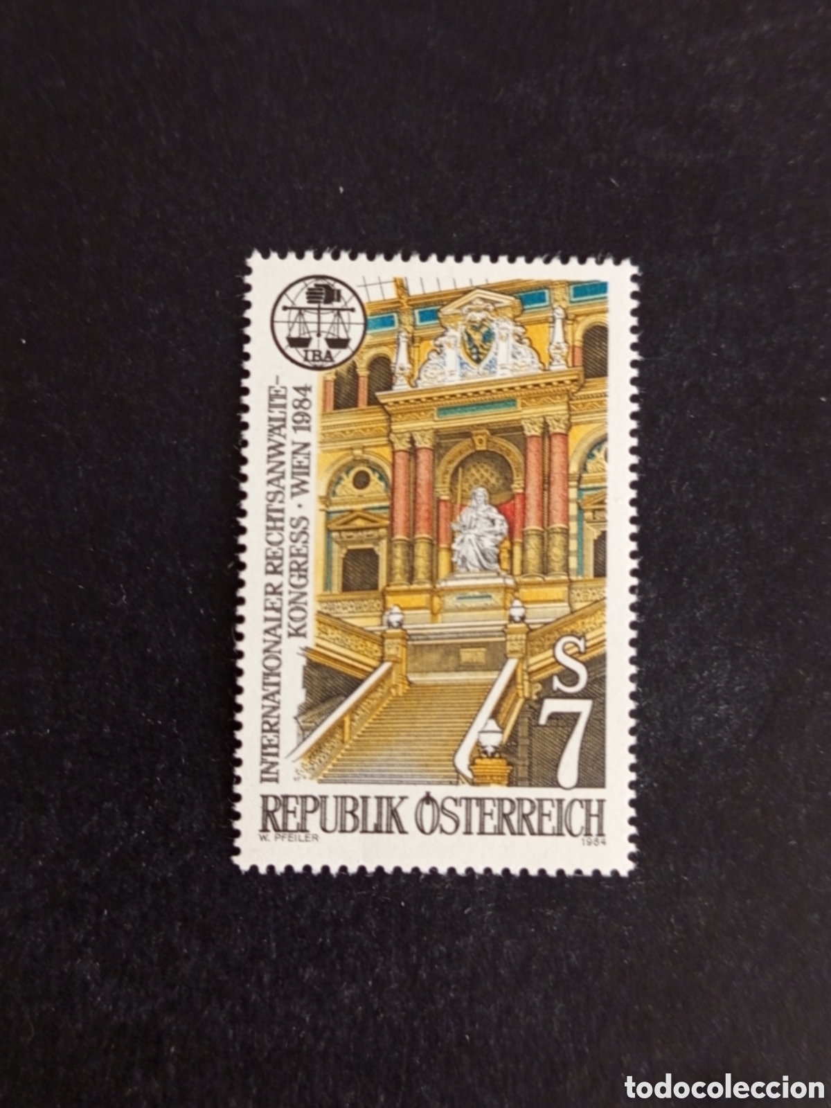 Sellos: AUSTRIA, 1984. Palacio de Justicia de Viena. Congreso Abogados. Yvert 1618. Pedido m&iacute;nimo 3 &euro;.