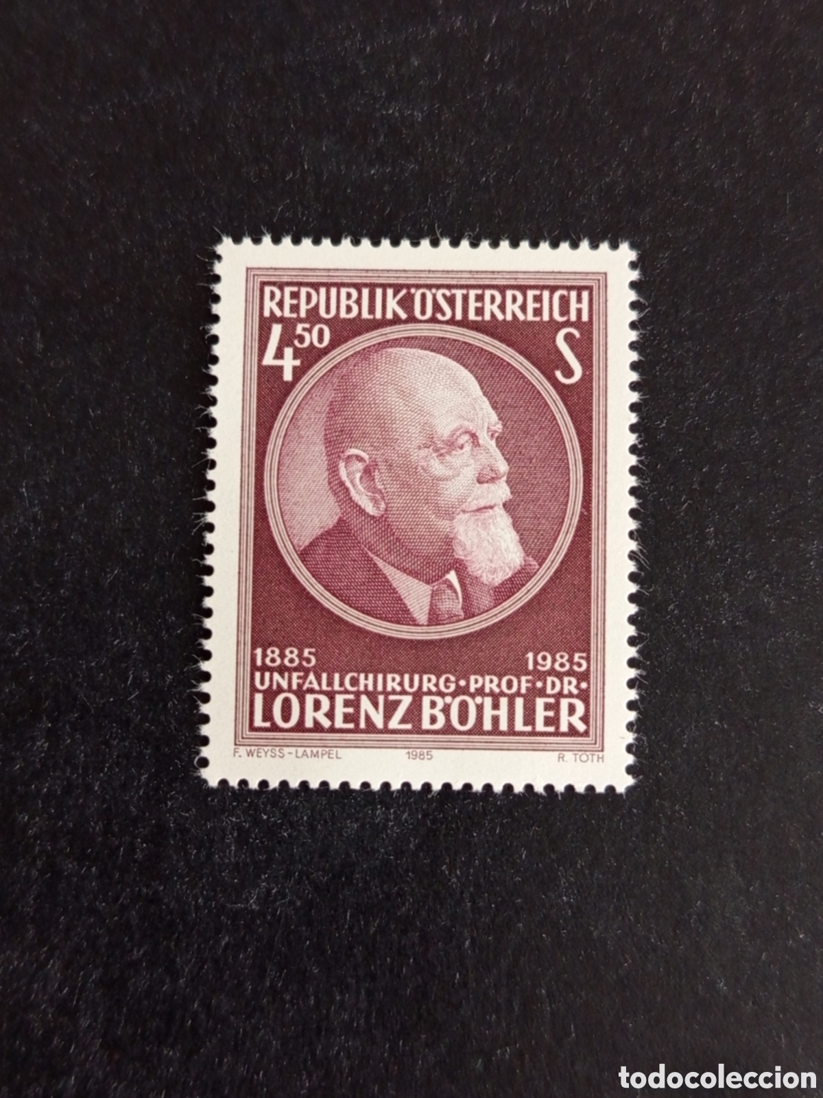 Sellos: AUSTRIA, 1985. Lorenz Bohler, cirujano. Yvert 1629. Pedido m&iacute;nimo 3 &euro;. Ver fotos. Serie completa