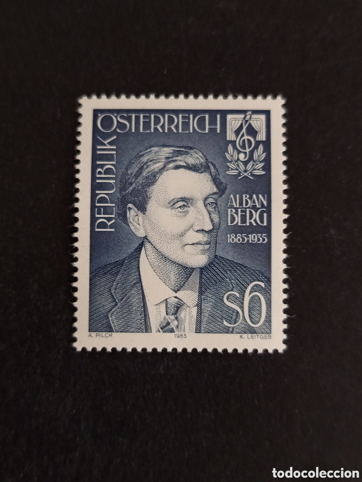 Sellos: AUSTRIA, 1985. Alban Berga, compositor . Yvert 1632. Pedido m&iacute;nimo 3 &euro;. Ver fotos. Serie completa