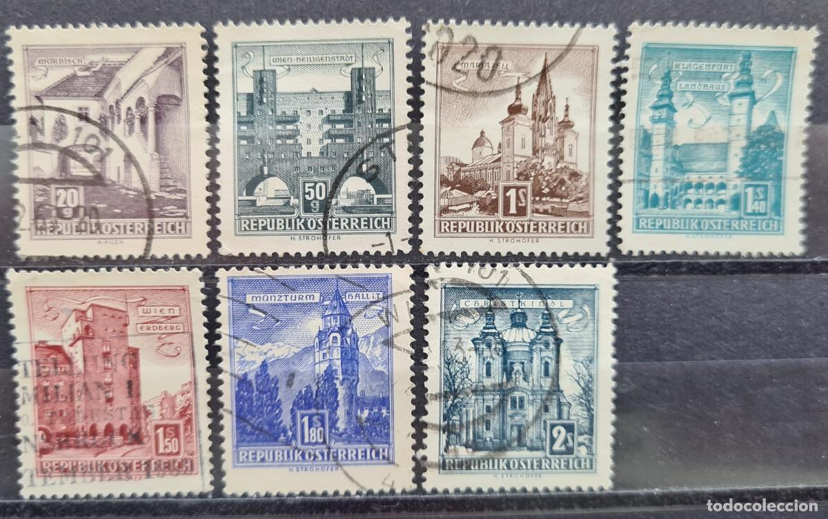 Sellos: Serie de sellos usados de Austria 1957-65: monumentos y edificios - Foto 1