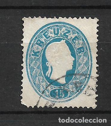 Sellos: austria 1860-61 scott 16 usado 1.30&euro;- 14/5