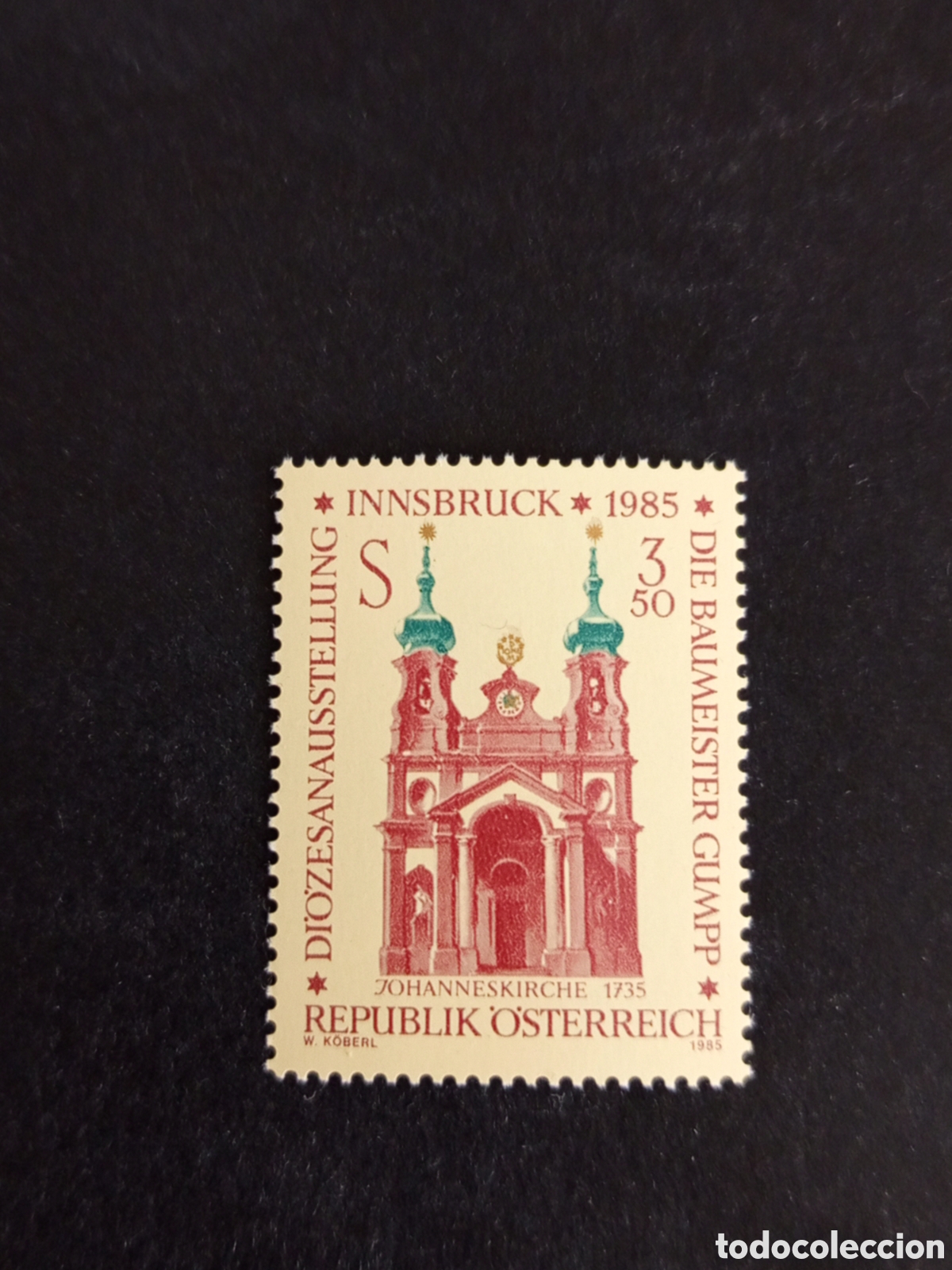 Sellos: AUSTRIA, 1985. Iglesia San Juan Nepomuceno ( Insbruck). Yvert 1644. Pedido m&iacute;nimo 3 &euro;. Ver fotos.