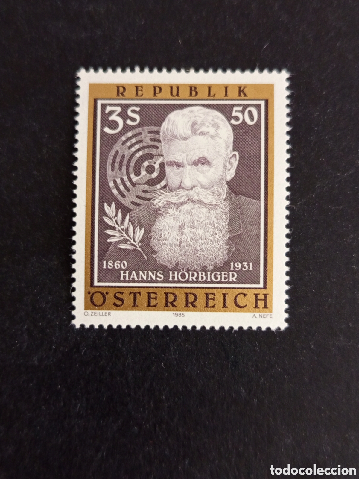 Sellos: AUSTRIA, 1985. Hanns Horbiger, inventor. Yvert 1661. Pedido m&iacute;nimo 3 &euro;. Ver fotos. Serie completa
