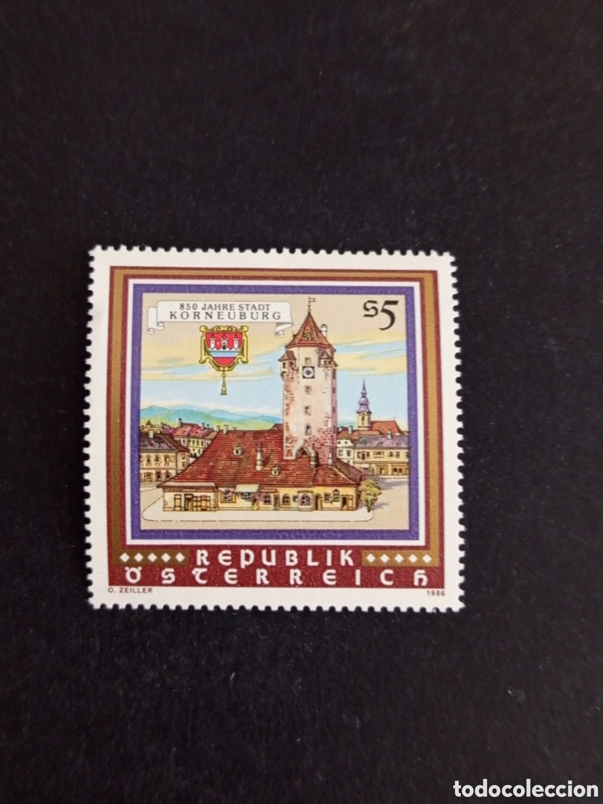 Sellos: AUSTRIA, 1986. Villa de Korneuberg. Vista y Escudo de Armas.Yvert 1669. Pedido m&iacute;nimo 3 &euro;. Ver fotos