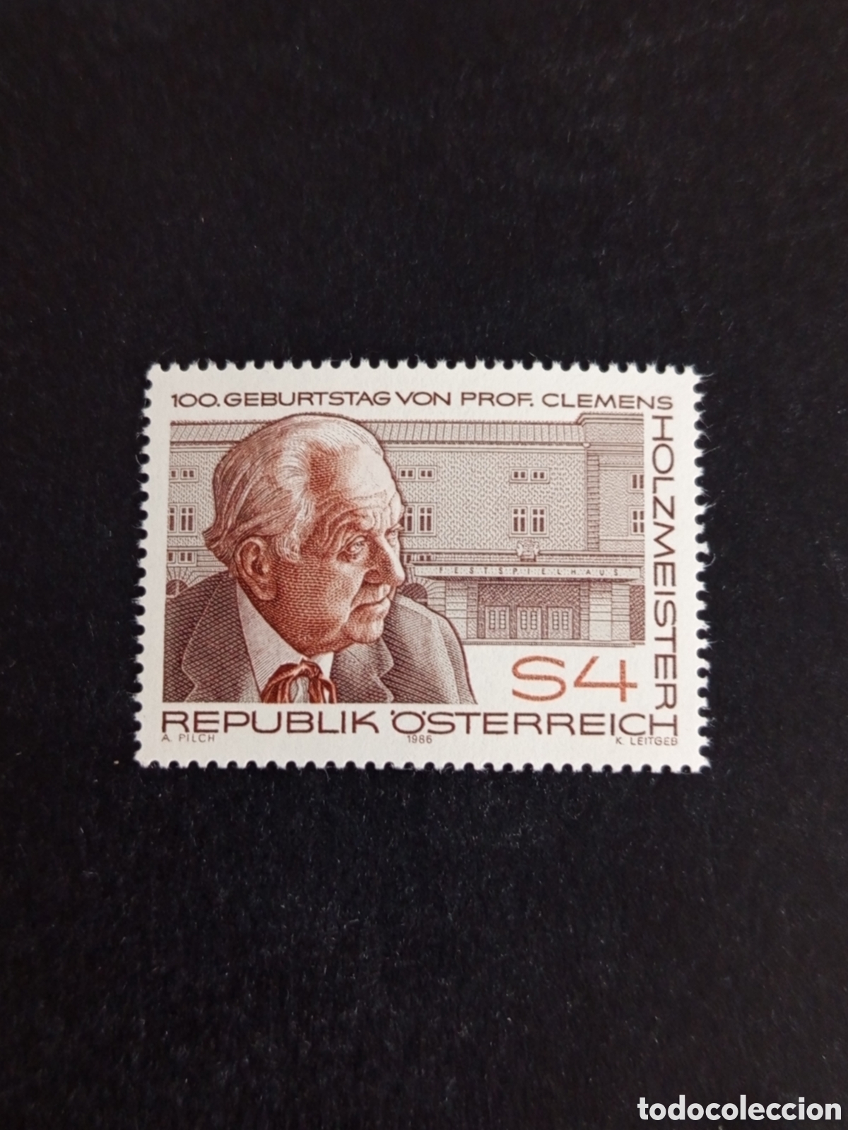 Sellos: AUSTRIA, 1986. Clemens Holzmeister, arquitecto . Yvert 1672. Pedido m&iacute;nimo 3 &euro;. Ver fotos.