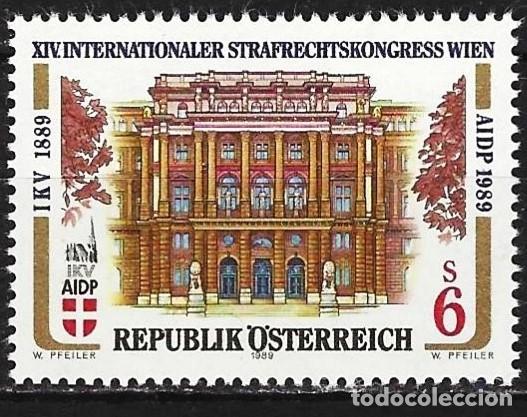 Sellos: Austria 1989 - Mi 1971 - YT 1800 - Palacio de Justicia de Viena - MNH**