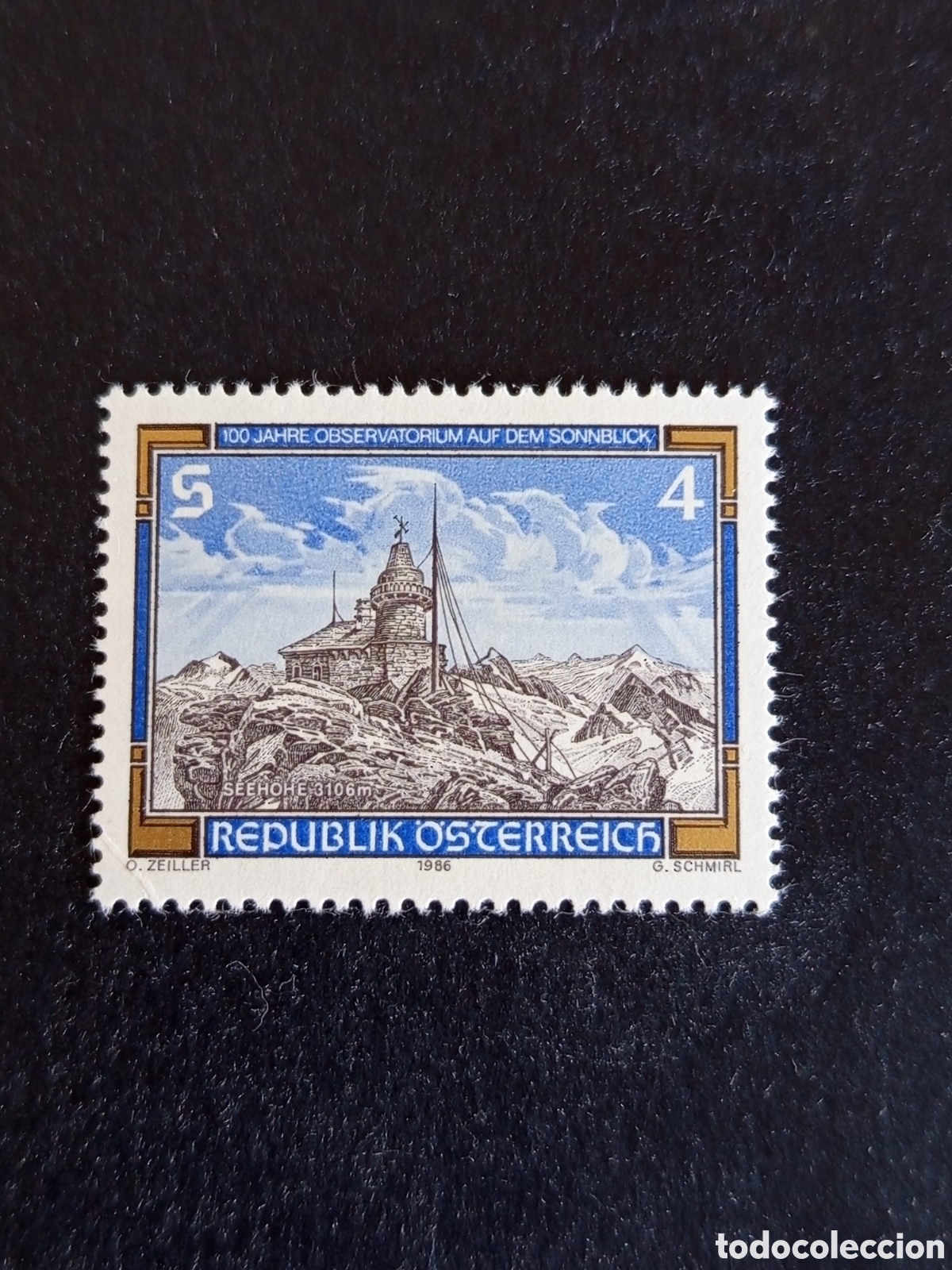 Sellos: AUSTRIA, 1986. Observatorio de Sonnblick. Yvert 1686. Pedido m&iacute;nimo 3 &euro;. Ver fotos. Serie completa