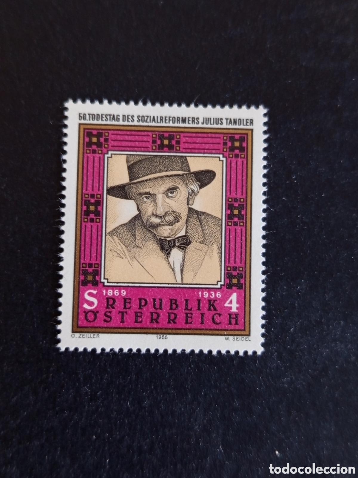 Sellos: AUSTRIA, 1986. Julius Tandler, pionero ayuda social. Yvert 1685. Pedido m&iacute;nimo 3 &euro;. Ver fotos.