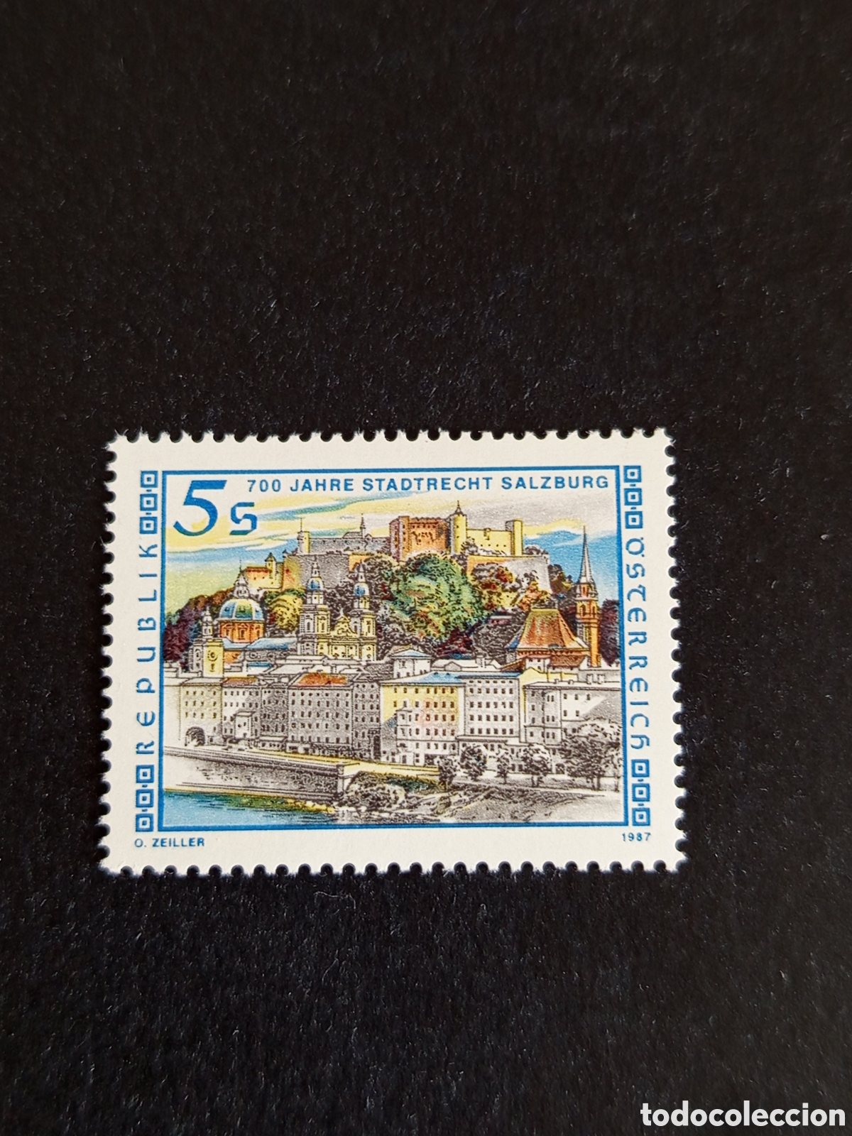 Sellos: AUSTRIA, 1987. Vista general de Salzburgo. Yvert 1707. Pedido m&iacute;nimo 3 &euro;. Ver fotos. Serie completa