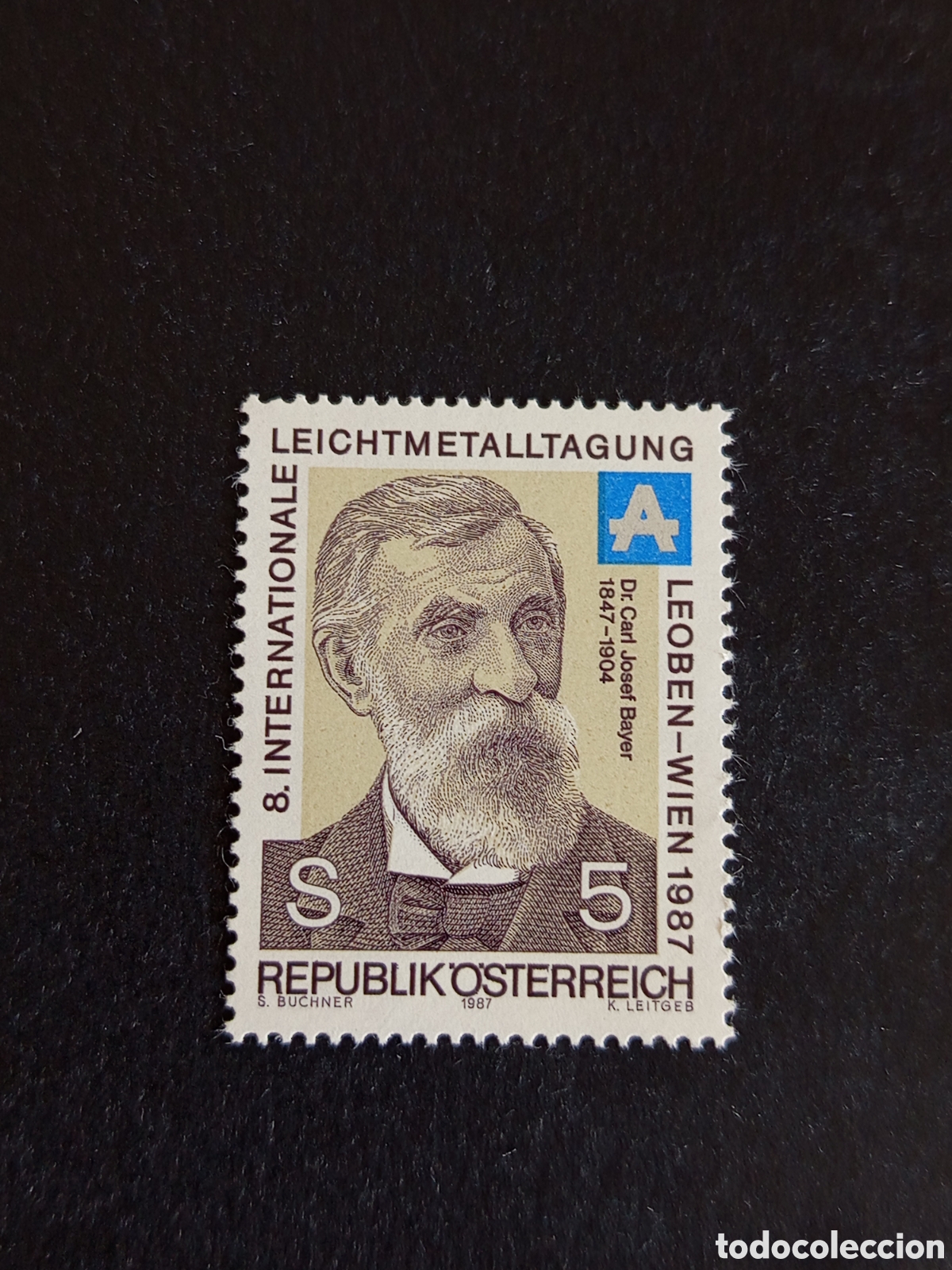 Sellos: AUSTRIA, 1987. C.J. Bayer. Bauxita. Yvert 1718. Pedido m&iacute;nimo 3 &euro;. Ver fotos. Serie completa