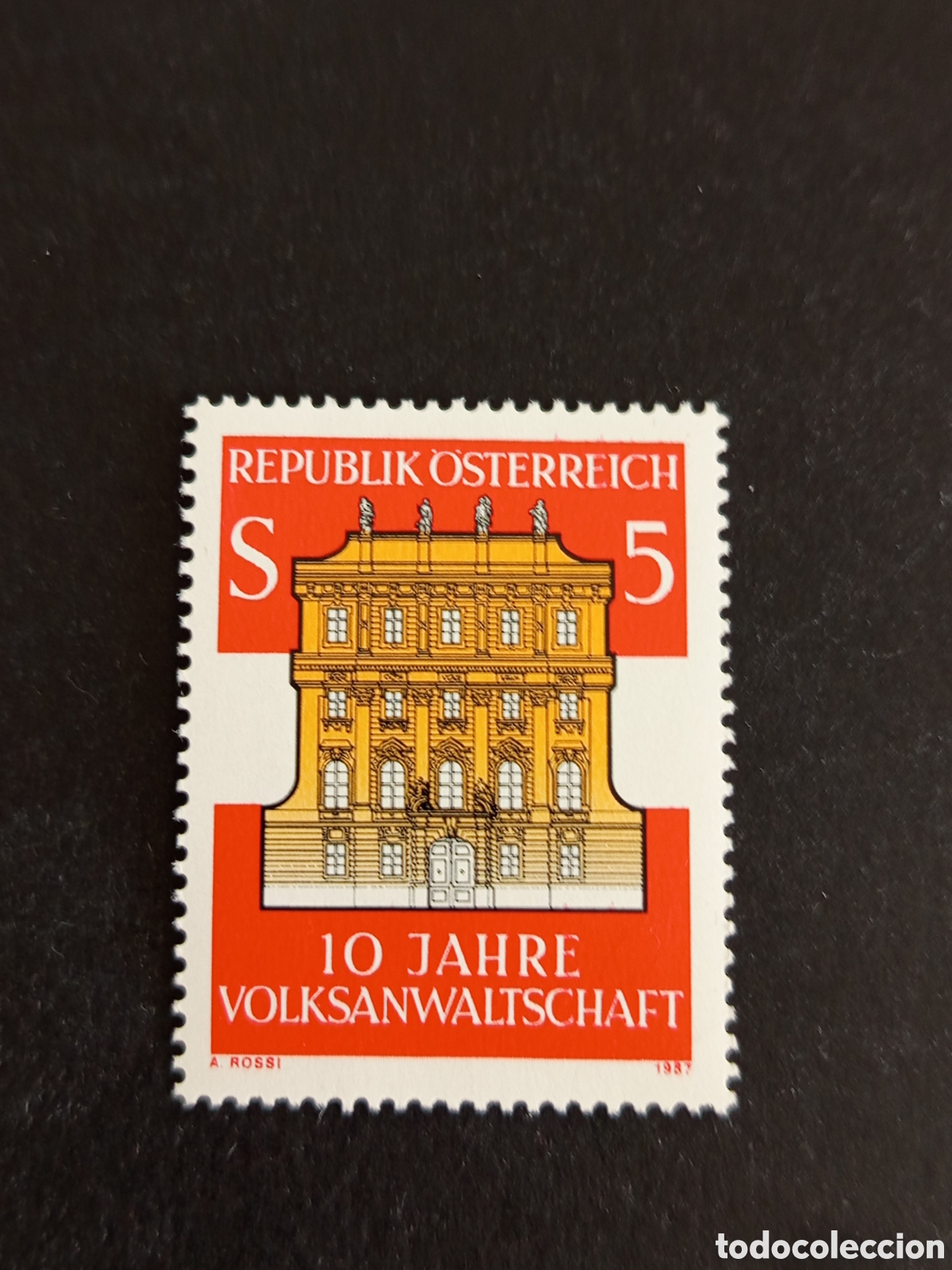Sellos: AUSTRIA, 1987. 10 a&ntilde;os del Defensor del Pueblo. Oficina en Viena. Yvert 1720. Pedido m&iacute;nimo 3 &euro;.