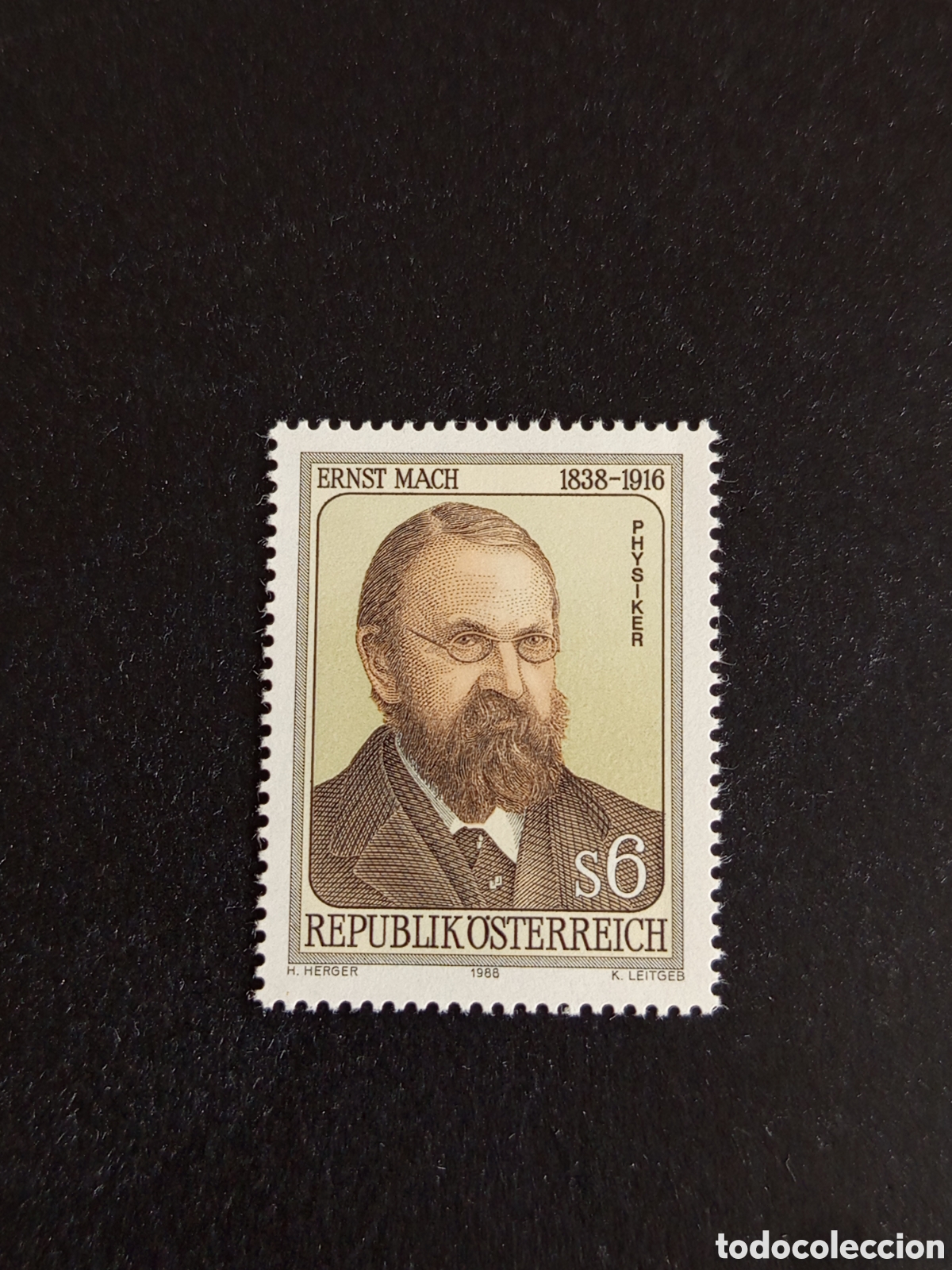 Sellos: AUSTRIA, 1987. Ernest Mach, f&iacute;sico . Yvert 1740. Pedido m&iacute;nimo 3 &euro;. Ver fotos. Serie completa