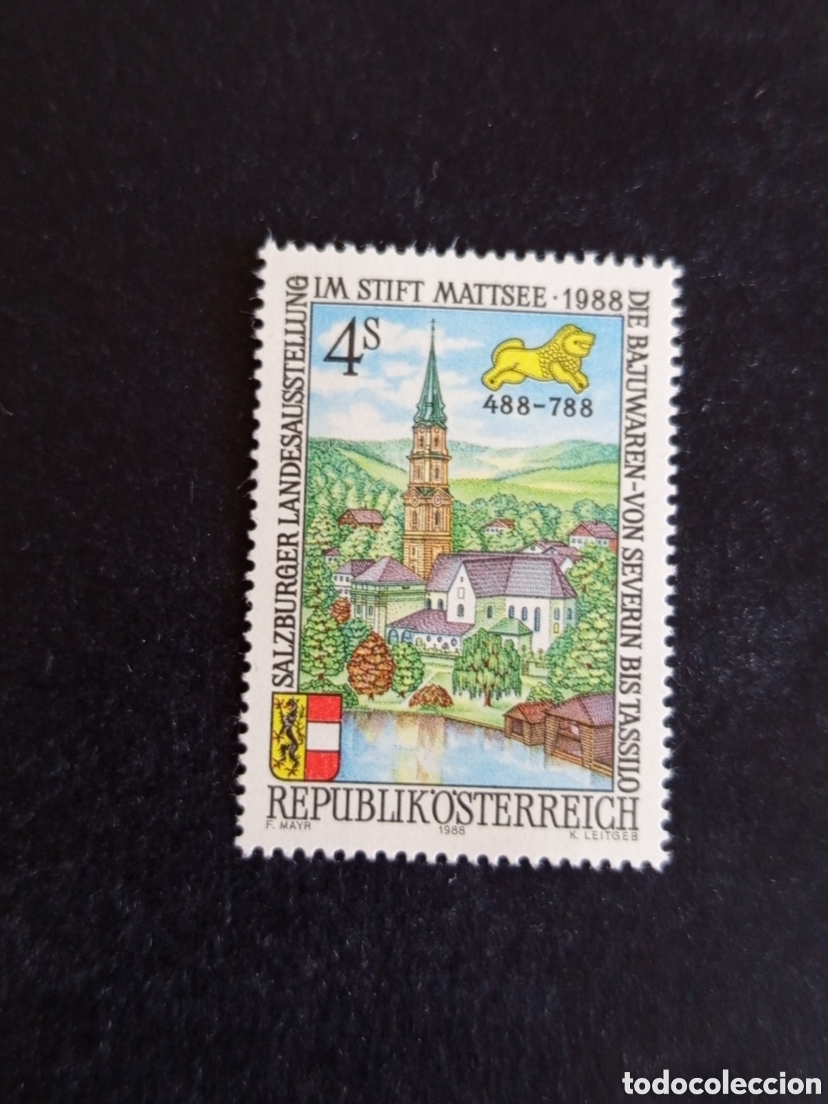 Sellos: AUSTRIA, 1988. Monasterio de Mattsee. Yvert 1752. Pedido m&iacute;nimo 3 &euro;. Ver fotos. Serie completa