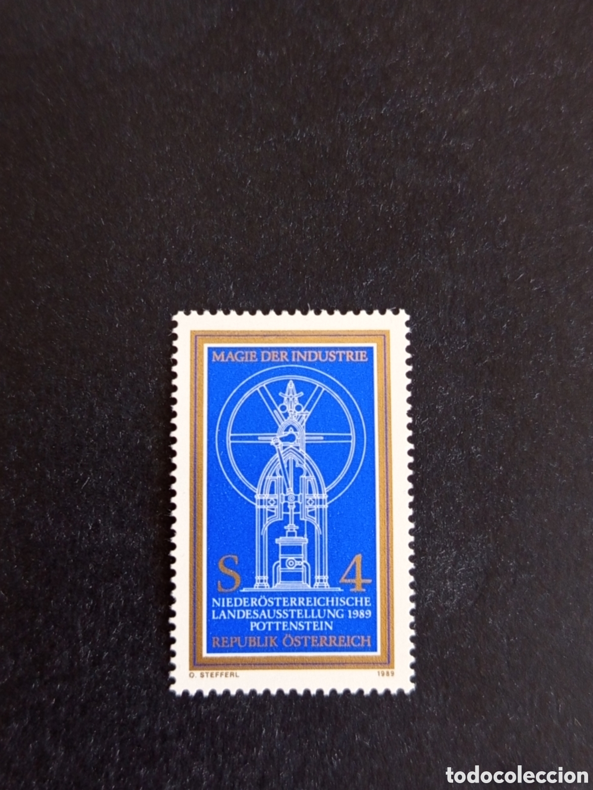 Sellos: AUSTRIA, 1989. Maquina de vapor. Yvert 1784. Pedido m&iacute;nimo 3 &euro;. Ver fotos. Serie completa en nuevo.