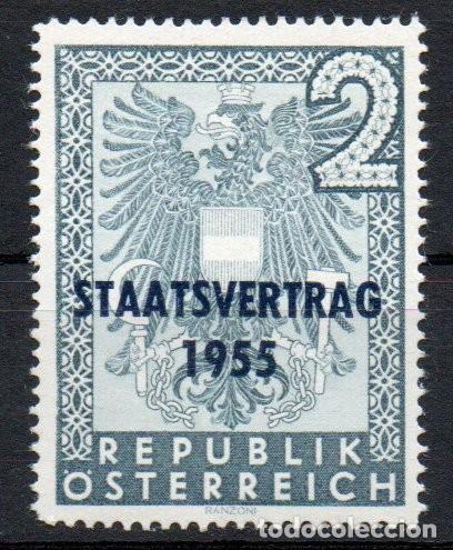 Sellos: AUSTRIA A&Ntilde;O 1955 YV 850*** FIRMA DEL TRATADO DE ESTADO