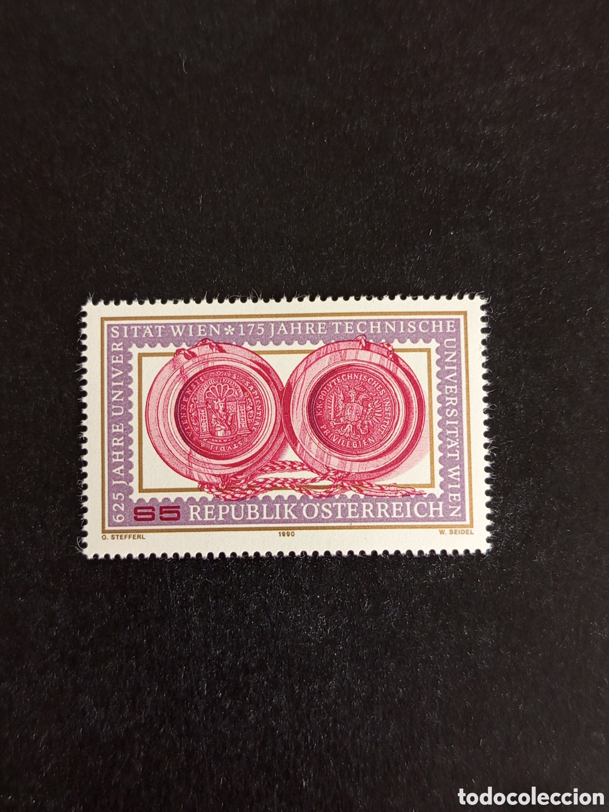 Sellos: AUSTRIA, 1990. Sellos de las Universidades de Viena. Yvert 1813. Pedido m&iacute;nimo 3 &euro;. Ver fotos .