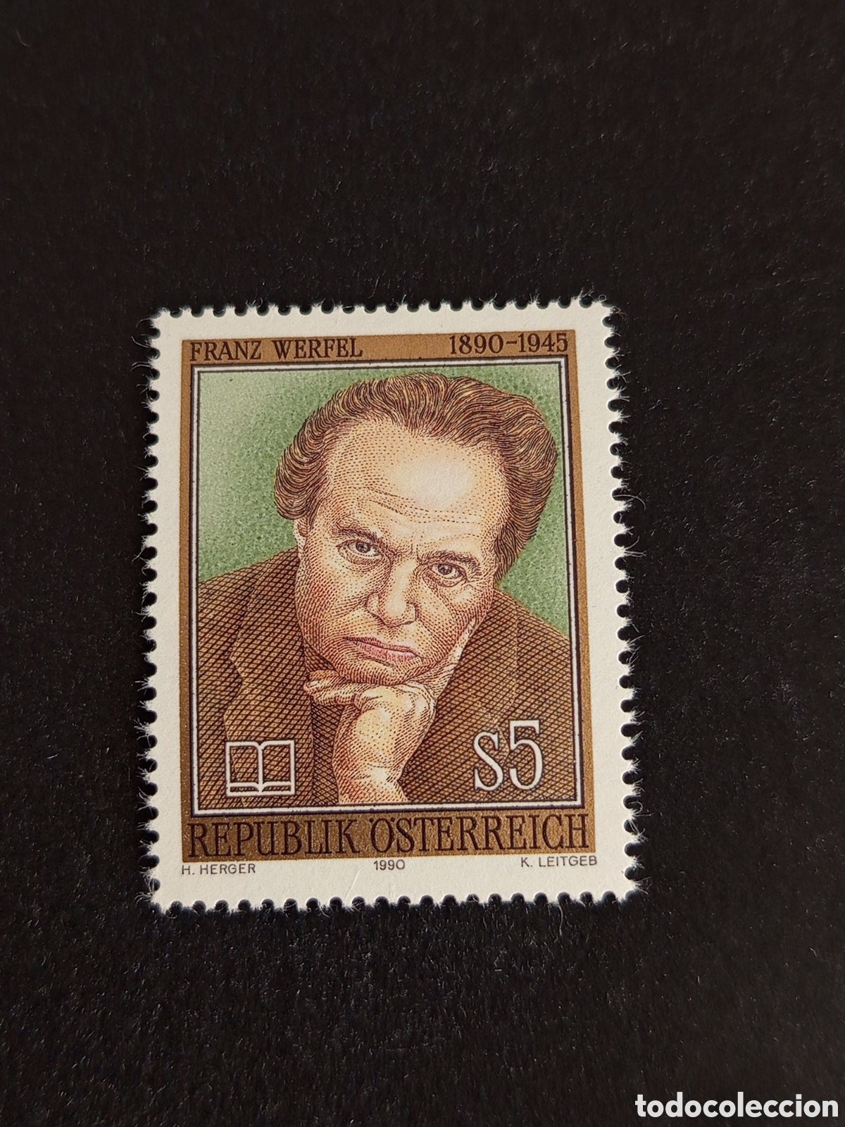 Sellos: AUSTRIA, 1990. Franz Werfel, escritor. Yvert 1832. Pedido m&iacute;nimo 3 &euro;. Ver fotos . Sello en nuevo